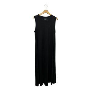 NKD T Linen Dress Maxi Size Medium Black Naked Cashmere